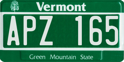 VT license plate APZ165