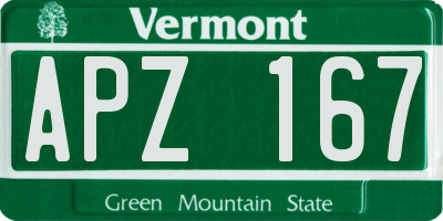 VT license plate APZ167