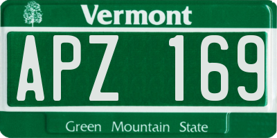 VT license plate APZ169