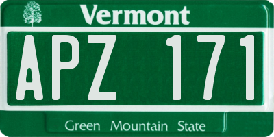 VT license plate APZ171