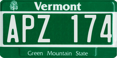 VT license plate APZ174