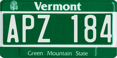 VT license plate APZ184