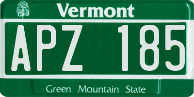 VT license plate APZ185