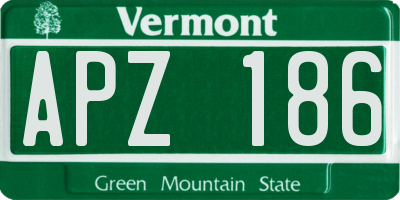 VT license plate APZ186