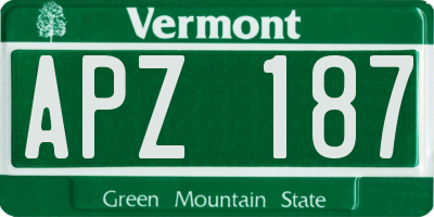 VT license plate APZ187