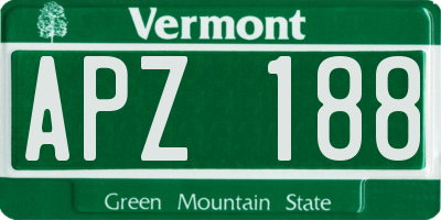 VT license plate APZ188