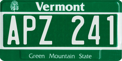 VT license plate APZ241