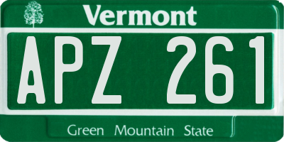 VT license plate APZ261