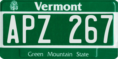 VT license plate APZ267