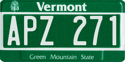 VT license plate APZ271