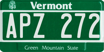 VT license plate APZ272