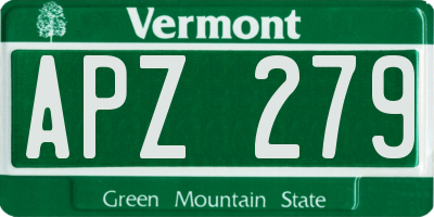VT license plate APZ279