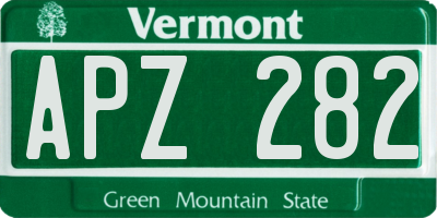 VT license plate APZ282