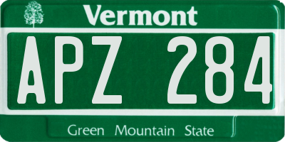 VT license plate APZ284