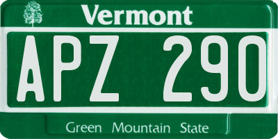 VT license plate APZ290