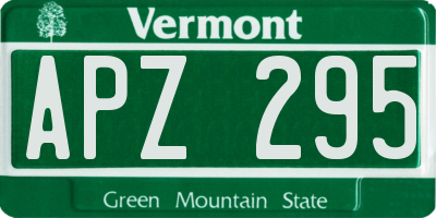 VT license plate APZ295