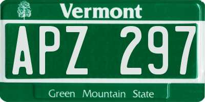 VT license plate APZ297