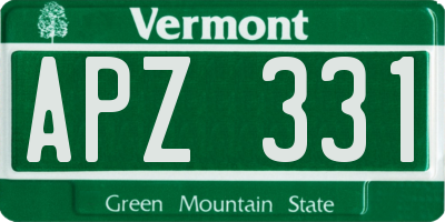 VT license plate APZ331