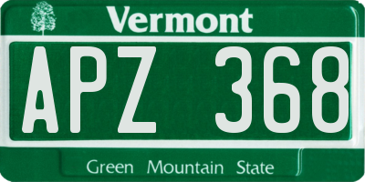VT license plate APZ368