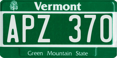VT license plate APZ370