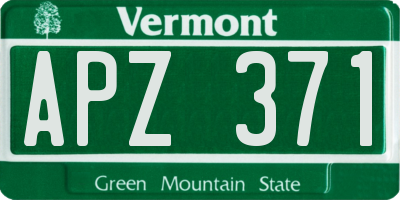 VT license plate APZ371