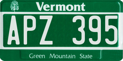 VT license plate APZ395