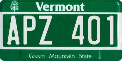 VT license plate APZ401