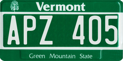 VT license plate APZ405