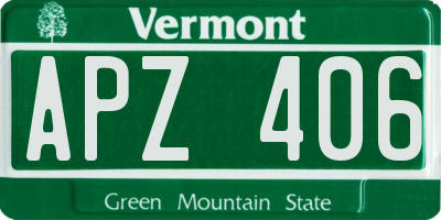 VT license plate APZ406