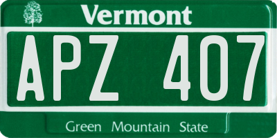 VT license plate APZ407