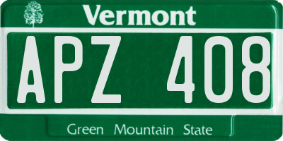 VT license plate APZ408