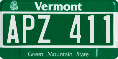 VT license plate APZ411