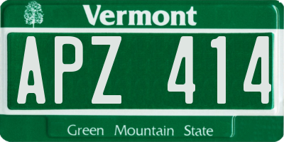 VT license plate APZ414