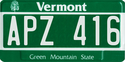 VT license plate APZ416