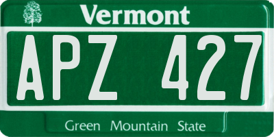 VT license plate APZ427