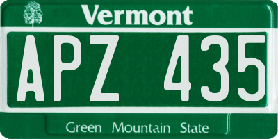 VT license plate APZ435