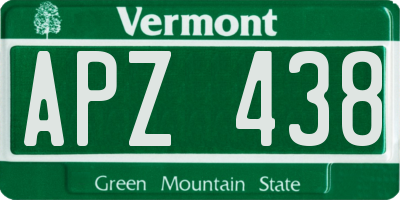 VT license plate APZ438