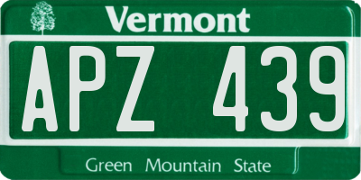 VT license plate APZ439