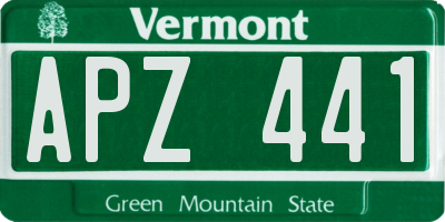 VT license plate APZ441