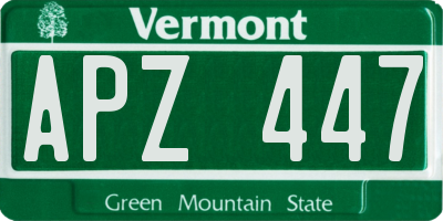 VT license plate APZ447