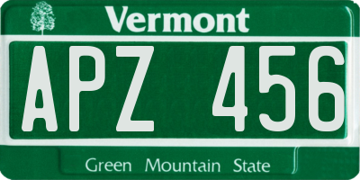 VT license plate APZ456