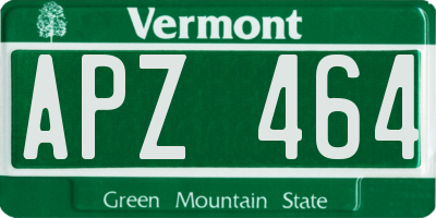 VT license plate APZ464