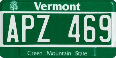 VT license plate APZ469