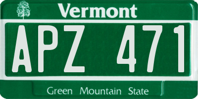 VT license plate APZ471