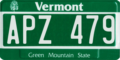 VT license plate APZ479