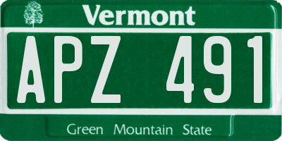VT license plate APZ491