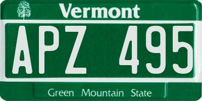 VT license plate APZ495