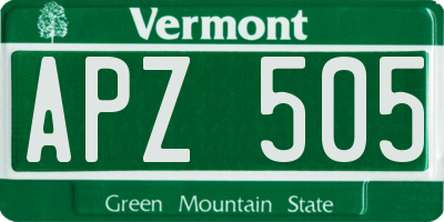 VT license plate APZ505