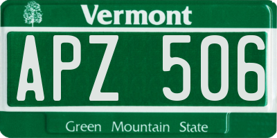 VT license plate APZ506