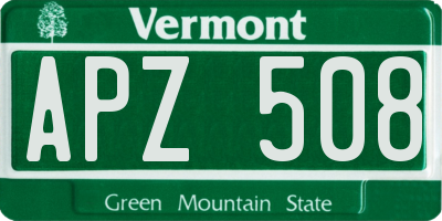 VT license plate APZ508